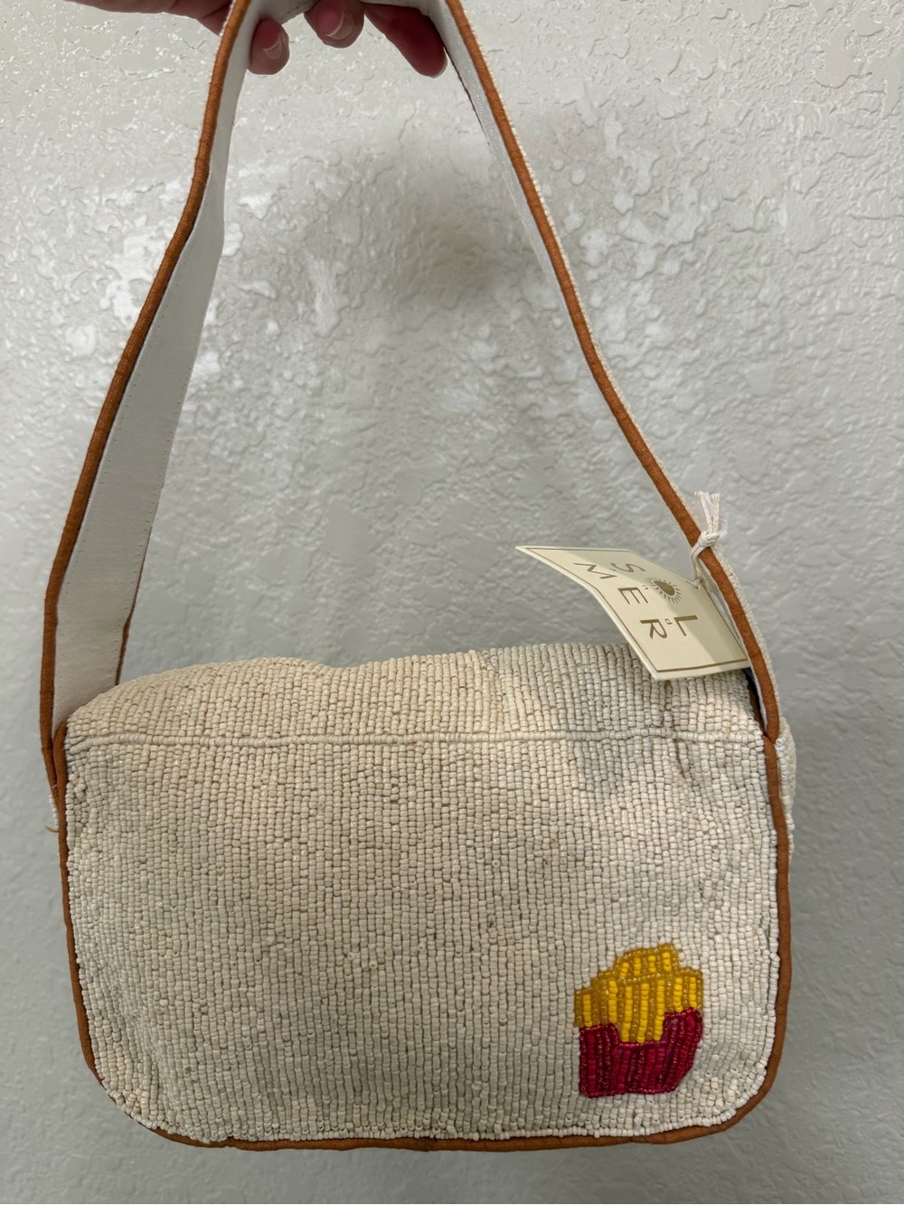 Viral Sol and Mer Hamburger Fries Beaded Shoulder Bag - Picture 3 of 4